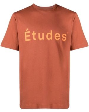 Etudes Studio ロゴ Tシャツ - オレンジ
