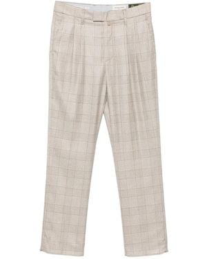 Jacob Cohen Lucas Checked Pleated Trousers - White