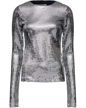 MM6 by Maison Margiela Metallic Long-Sleeve T-Shirt - Grey