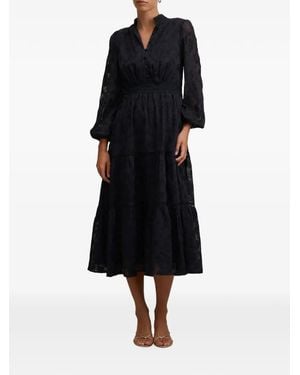 EVER NEW Nala Embroidered Midi Dress - Black