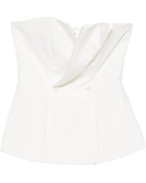 P.A.R.O.S.H. Top Palabra De Honor Con Doble Botonadura - Blanco