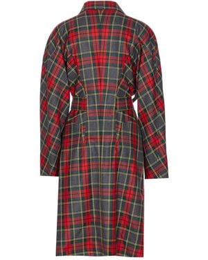 未使用★ Vivienne Westwoodハンドドローンチェックトレンチコート レディース Vivienne Westwood コート | オンラインセールは最大