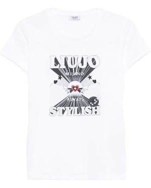 Liu Jo T-Shirt Met Grafische Print - Wit