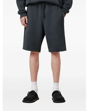 AllSaints Logo-Embroidered Drawstring Track Shorts - Blue