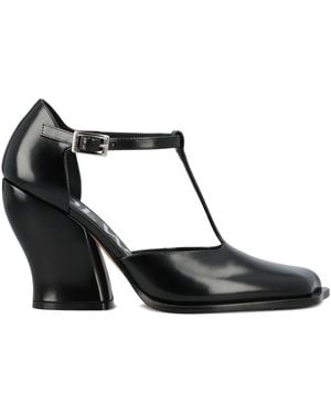 Loewe 90Mm Onda T-Bar Court Shoes - Black