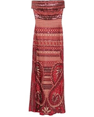Elie Saab Embroidered Long Dress