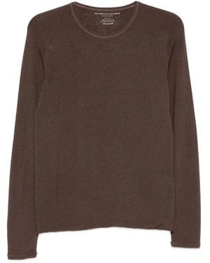 Majestic Filatures Top A Maniche Lunghe - Marrone