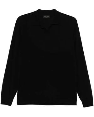 Roberto Collina メリノウール Tシャツ - ブラック