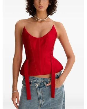 MOOS STUDIO Tie-Detail Top - Red