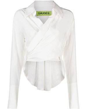 GAUGE81 Sabinas Silk Wrap Shirt - White