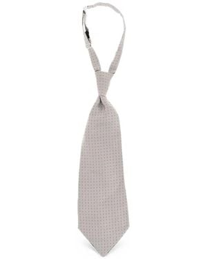 Corneliani Corbata A Cuadros - Blanco
