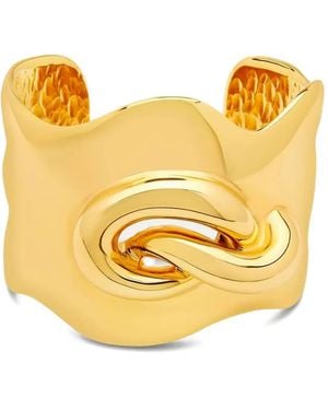 Oscar de la Renta Knot-Detail Cuff Bracelet - Yellow