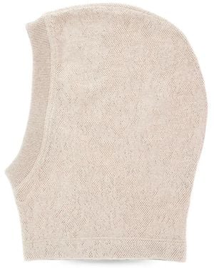 Brunello Cucinelli Balaklava Aus Pointelle-Strick - Weiß