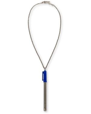 Moschino Pen-Pendant Chain Necklace - White