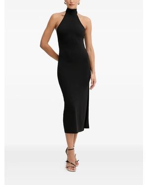Silvian Heach Halterneck Midi Dress - Black