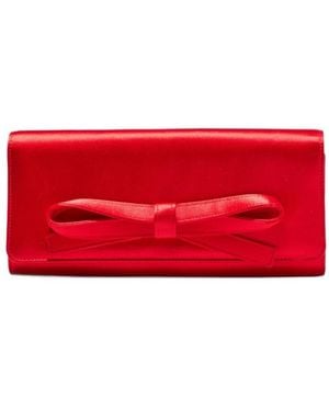 Carolina Herrera Margaret Bow-Detail Clutch Bag - Red