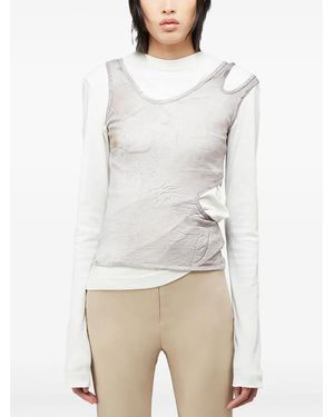 rusfrcade Julien Layered Cut-Out Top - White