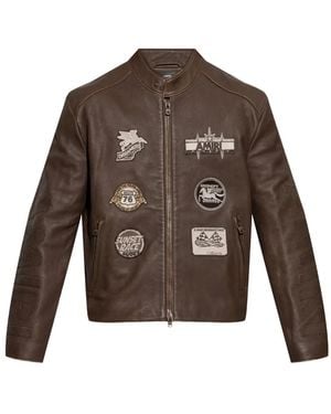 Amiri Leather Jacket - Brown