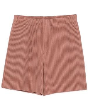 Homme Plissé Issey Miyake Plissierte Bermudas - Pink
