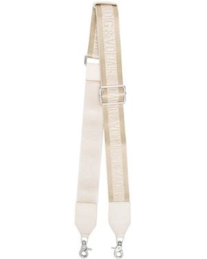 Zadig & Voltaire Correa de bolso con logo estampado - Blanco
