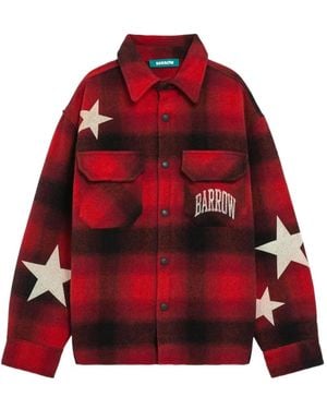 Barrow Star-Print Checked Shirt - Red