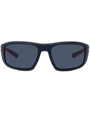 Vuarnet Racing 11 Rectangle-Frame Sunglasses - Blue