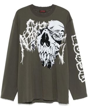 LỰU ĐẠN Torn Fear Tシャツ - グレー