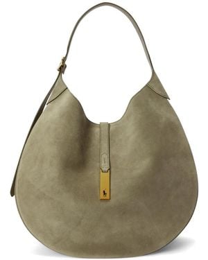 Polo Ralph Lauren Polo Id Suede Shoulder Bag - Green
