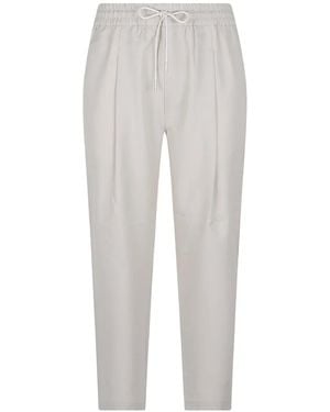 Drole de Monsieur Pleated Drawstring-Waist Trousers - White