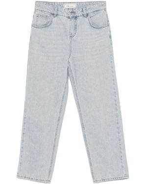 Blumarine Logo-Embroidered Jeans - Gray