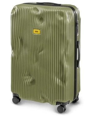 Crash Baggage Medium Stripe Handle Trolley - Green