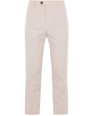 Brunello Cucinelli Belt Loops-Detail Pants - Natural