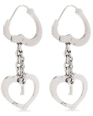 Marc Jacobs The Heart Handcuff Earrings - White