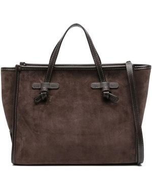 Gianni Chiarini Miss Marcella Knotted-Detail Suede Tote Bag - Brown