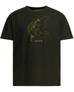 Montbell T-Shirt Mit Grafischem Print - Schwarz