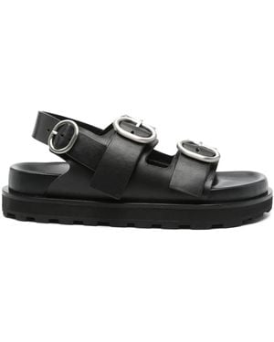 Jil Sander Leather Sandals - Black