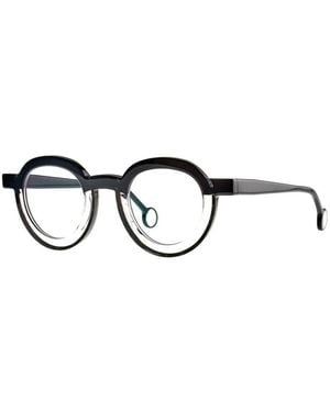 Theo Eyewear Brille Mit Rundem Gestell - Schwarz