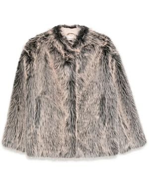 Patrizia Pepe Faux-Fur Jacket - Brown