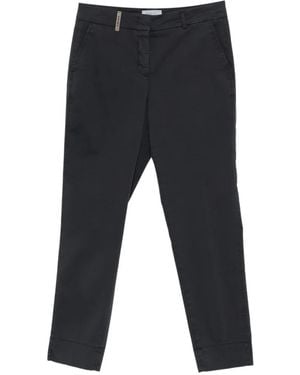 Peserico Slim-Fit Pants - Black