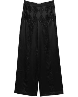 Botsi Lace Panel Pants - Black