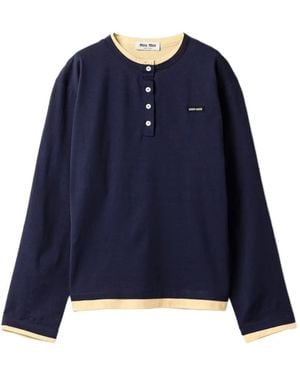 Miu Miu Jersey T-Shirt - Blue