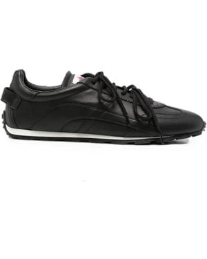 DSquared² Maple-Leaf Leather Trainers - Black