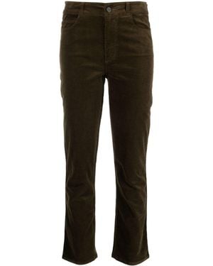 PAIGE Logo-Patch Corduroy Slim-Fit Trousers - Black