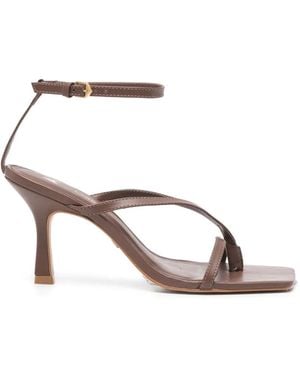 Carrano Square-Toe Ankle-Strap Sandals - Brown