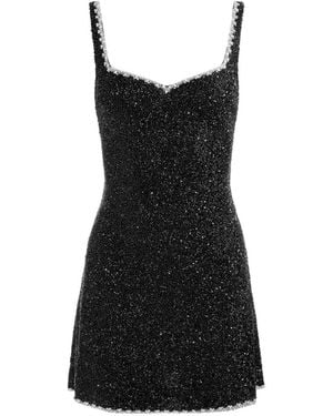 Alice + Olivia Eve Embellished Mini Dress - Black