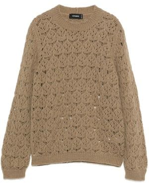 Cividini Openwork Knitted Sweater - Natural