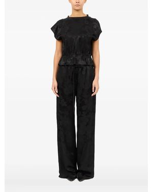 MM6 by Maison Martin Margiela フローラル ブラウス - ブラック