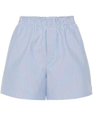 Forte Forte Striped Boxer Shorts - Blue