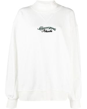 Rhude Felpa Con Ricamo - Bianco