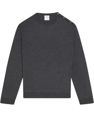 Courreges Shoulder-Snaps Jumper - Grey